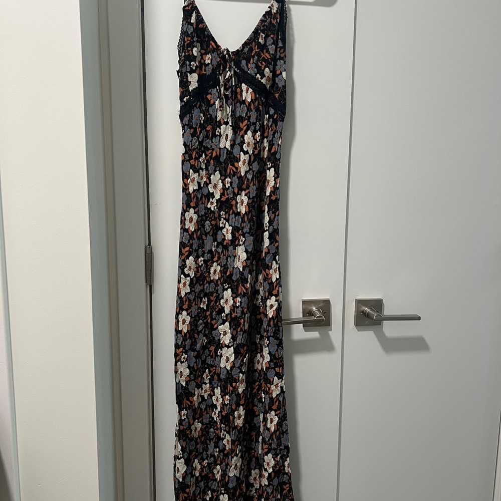 Free People Black and White Sleeveless Maxi Dress